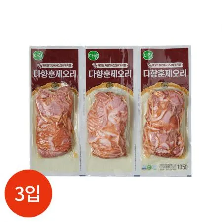 다향 훈제오리 슬라이스 350g x 3입 업소용