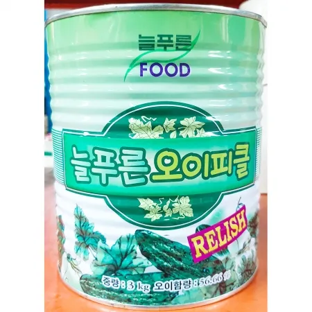 늘푸른푸드 랠리쉬 피클 3kg 업소용 오이피클 통조림