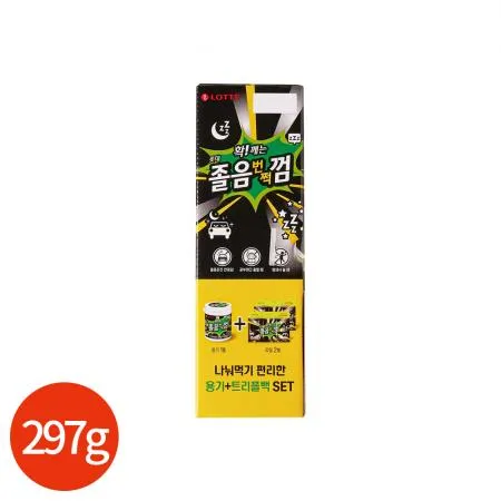 롯데 확 깨는 졸음 껌 297g (용기+리필백) 업소용