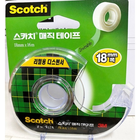매직테이프(3M 18x16)X10개 다용도 오피스용 투명 테이프 이미지