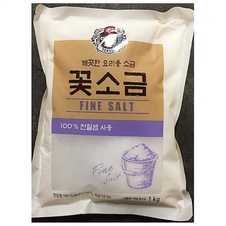 꽃소금(백설 1kg) X2 업소용 천일염 소금 이미지