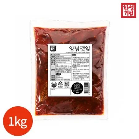 한성기업 양념깻잎 1kg X1봉 업소용