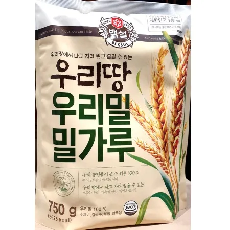 우리밀 밀가루(백설 750g)