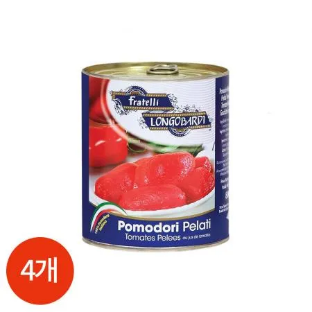 프라텔리 롱고바디 홀 토마토 800g x4개 업소용