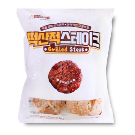 고기 떡산적 스테이크 2kg(60gx33개이상)X8봉 이미지