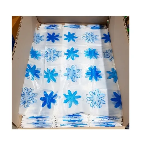 식탁보 85X85cm (솔트리 블루 500입) 업소용 식탁 비닐 위생 일회용 커버 테이블보 이미지