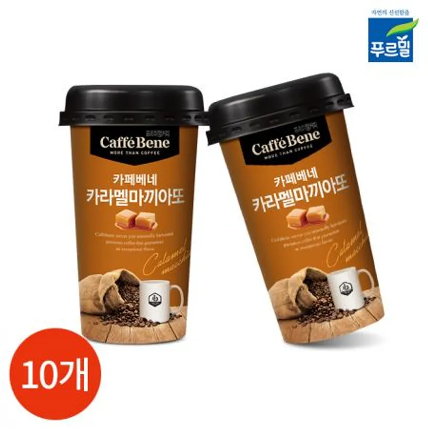 푸르밀 카페베네 카라멜 마끼야또 커피 200ml x10개 업소용 이미지