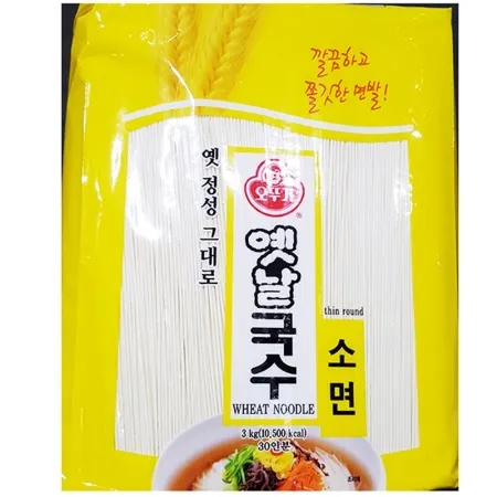 소면국수(오뚜기 3kg)X4 옛날국수 소면사리 대용량 업소용 이미지