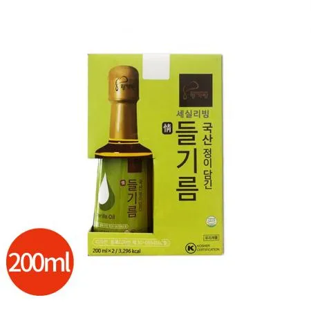 명가랑 국내산 들기름 200ml X2개