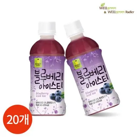 웰그린 블루베리 아이스티 340ml x20PET 업소용