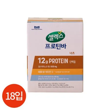 셀렉스 프로틴바 너츠 50g X18입