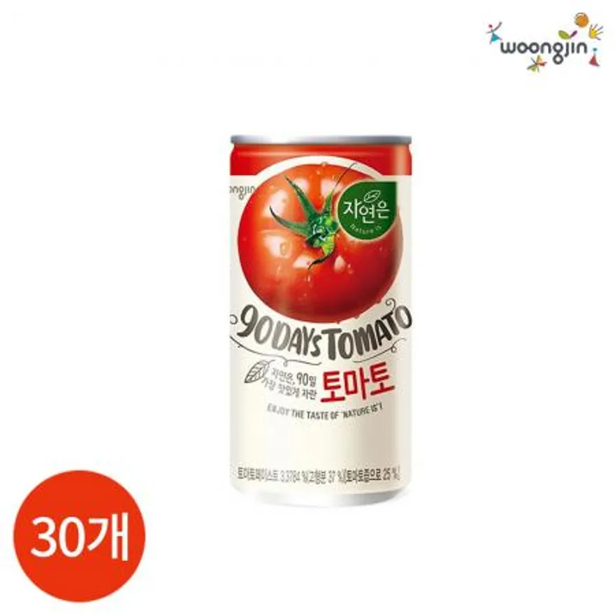 웅진 자연은 토마토 180ml x30캔 업소용 이미지