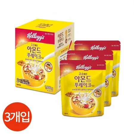 켈로그 아몬드 후레이크 600g X3개