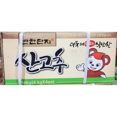 산고추(반찬단지 4kg) X4 업소용 고추절임 장아찌