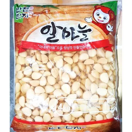 초절임 알마늘(반찬단지 4kg) 업소용 반찬 마늘 장아찌