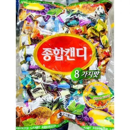 양구식품 사탕 700g 종합사탕 8가지맛 캔디 업소용