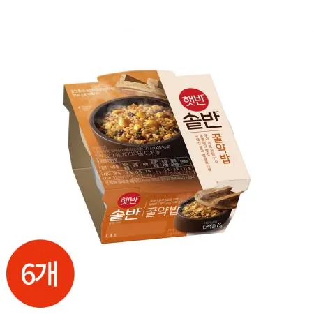 CJ 햇반 솥반 꿀약밥 210g x6개 업소용