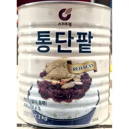 스위트웰 팥빙수 3kg 빙수팥 통조림 통단팥 대용량 업소용