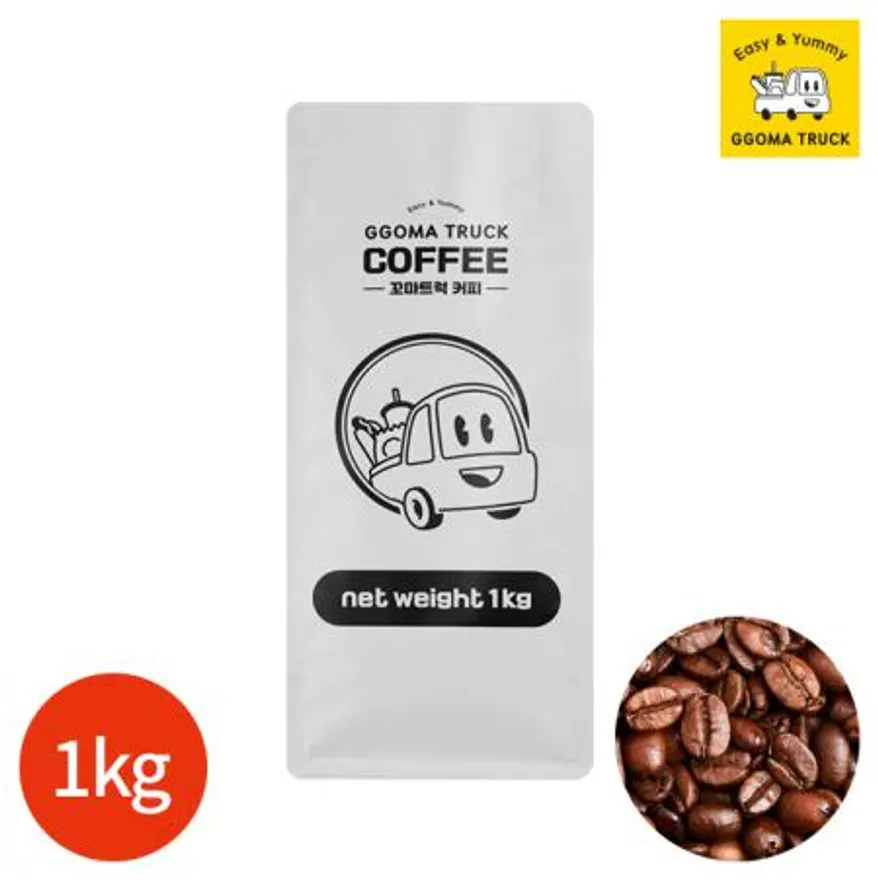 꼬마트럭 커피 원두 1kg x1봉 업소용 이미지