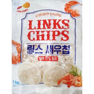 새우칩(링스코리아 1kg)X12 업소용 호프 안주 새우과자