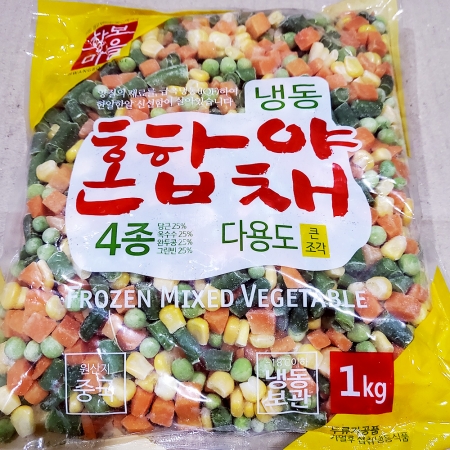 황보마을 혼합야채(4종 샐러드용 1kg) 냉동야채 샐러드 업소용 이미지