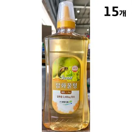 청림 꿀 잡화 청 차 1.2kg 15개 카페 페트병 잡화꿀 업소용