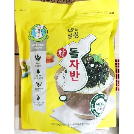 김자반(성경 500g)X6 업소용 밥반찬 지도표 돌자반