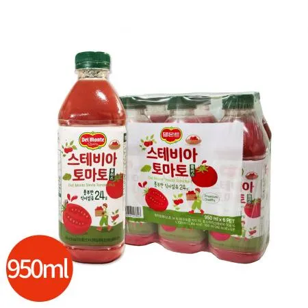 델몬트 스테비아 토마토 주스 950ml x6개 업소용