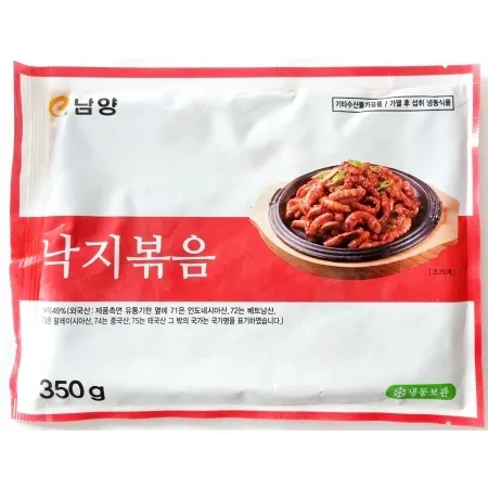 낙지볶음(냠냠 350g) 업소용 매콤한 낚지 냉동낙지볶음 밀키트 이미지