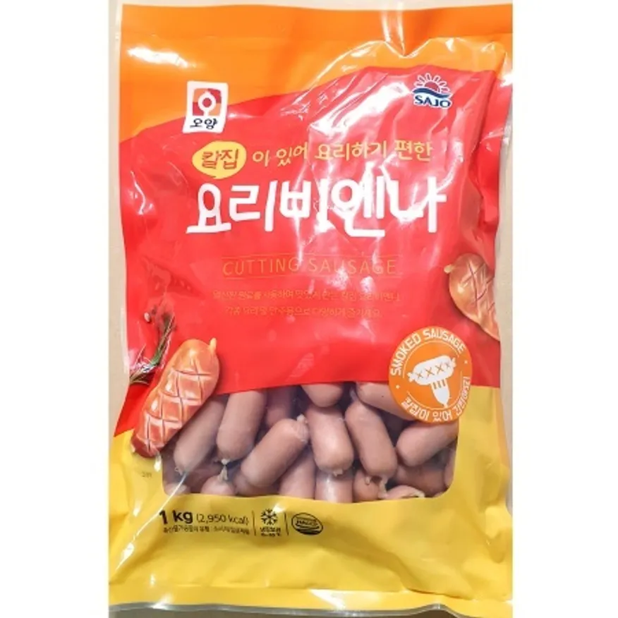 오양 칼집소세지 1kg 15개 요리 비엔나소시지 반찬 냉장보관 업소용 대용량 이미지