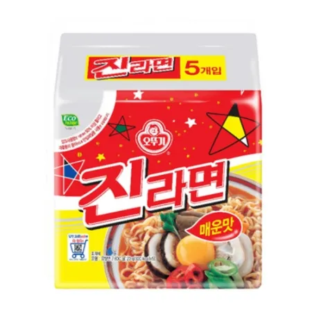 진라면 봉지라면(매운맛_멀티팩_120g*5입 600g/PAC) X 8입 BOX