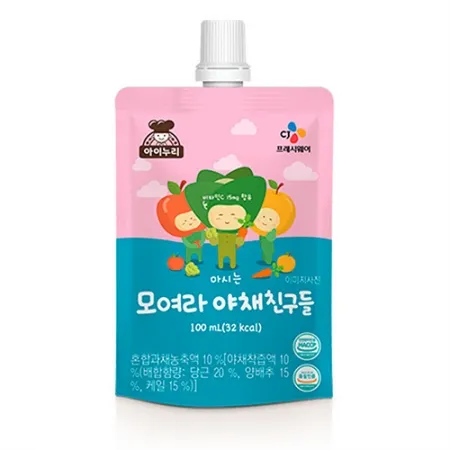 아이누리 마시는모여라야채친구들(100ml_어린이기호인증 100g*40EA/BOX)