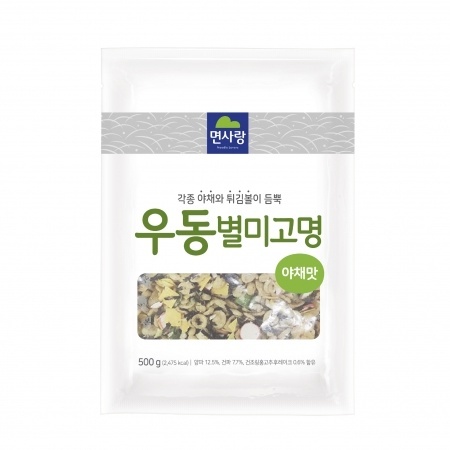 면사랑 우동별미고명(야채맛_25년_리뉴얼 500g/EA)