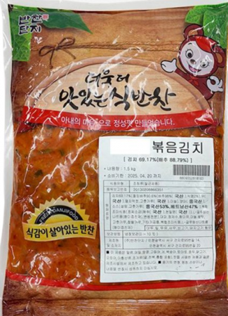 반찬단지 볶음김치 (국내산 김치 91% 3Kg/EA) 업소용 반찬 볶은 김치