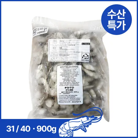 ♥수산특가♥생칵테일새우(꼬리가 있는 새우 PDTO_31/40 페루산 900g/EA) 냉동새우 새우