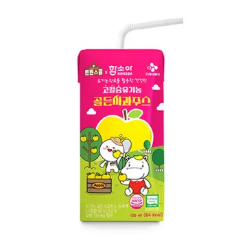 튼튼스쿨X함소아 고칼슘유기농골든사과주스(120ml 120g/EA)