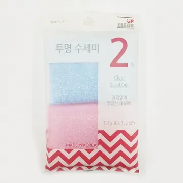 크린업 투명수세미(13*9*1.5cm_2입 EA)