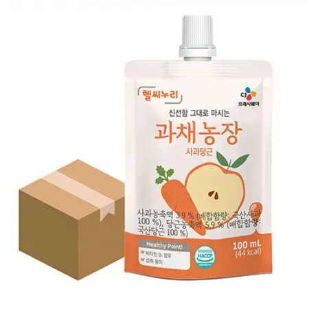 과채농장 사과당근주스(100g*40EA/BOX) 이미지