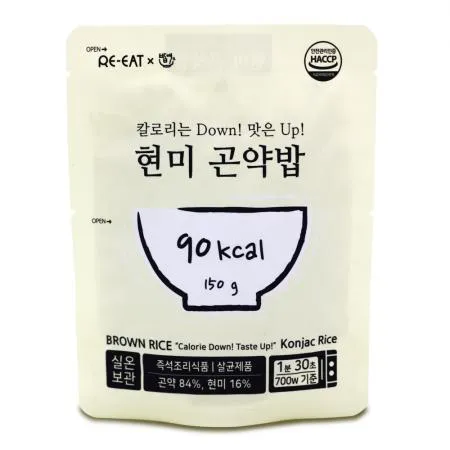 [리잇] 현미 곤약밥 150g_11팩 캠핑용 다이어트 간편식 밀키트 야식 건강식 이미지