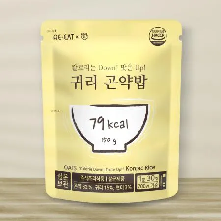 [리잇] 귀리 곤약밥 150g_11팩 캠핑용 다이어트 간편식 밀키트 야식 건강식 이미지