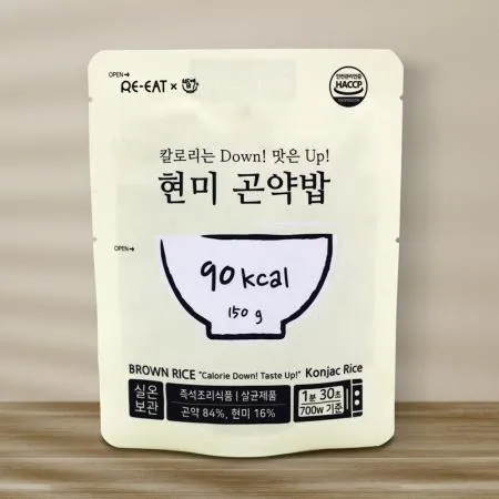 [리잇] 현미 곤약밥 150g_11팩 캠핑용 다이어트 간편식 밀키트 야식 건강식