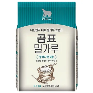 곰표 중력 밀가루(1등급/다목적용/칼국수/수제비/만두) 2.5kg ea