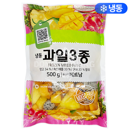 열대과일3종(재호/망고,용과,파인애플) 이미지