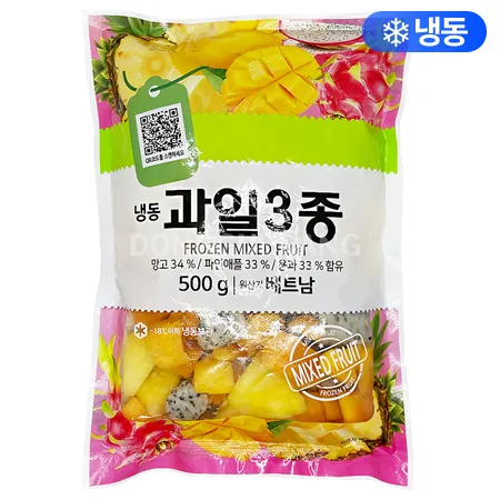 열대과일3종(재호/망고,용과,파인애플) 이미지