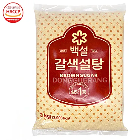 백설 갈색설탕 (황설탕) 3kg 이미지