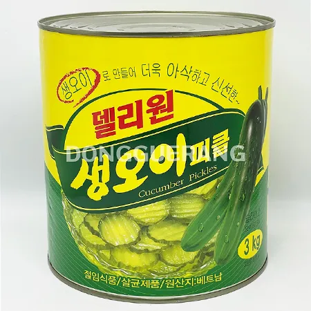 델리원 생오이피클 (슬라이스/오뚜기/캔) 3kg