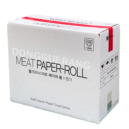 웰크리너 미트 페이퍼 (롤/핑크/분홍/적색/흰박스) BOX(롤(360x400)(200매)x2)
