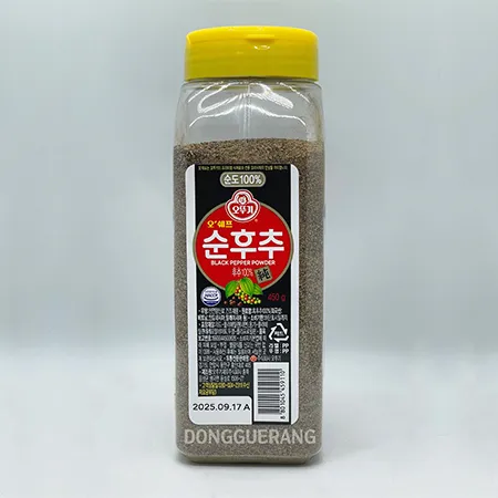 오쉐프 순후추 (블랙후추/흑후추/분말/PET통/오뚜기) 450g
