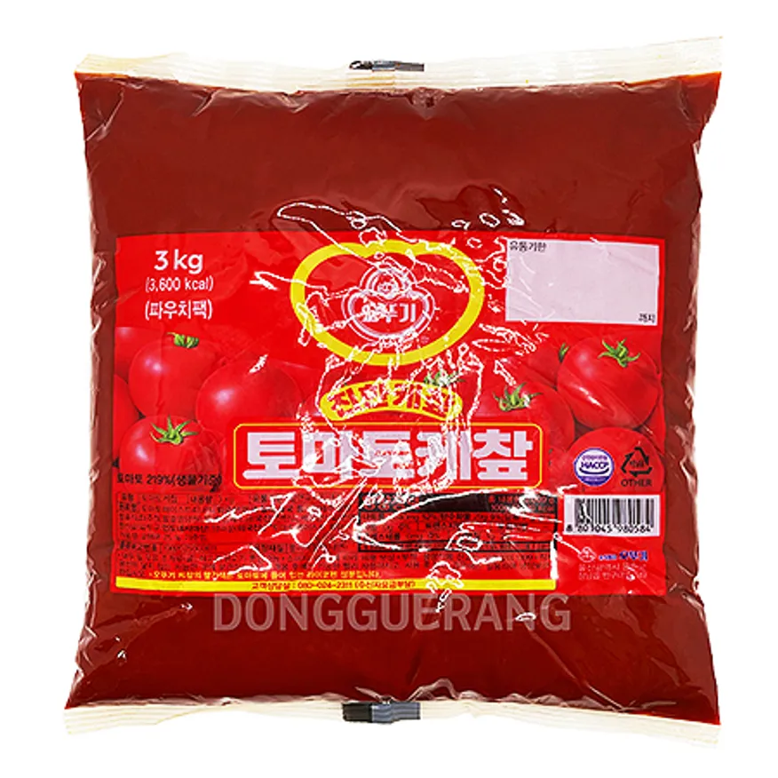 오뚜기 진한 토마토 케찹 (파우치/케챂/뚜껑없음) 3kg - 최저가 사업자 식자재 | 식봄