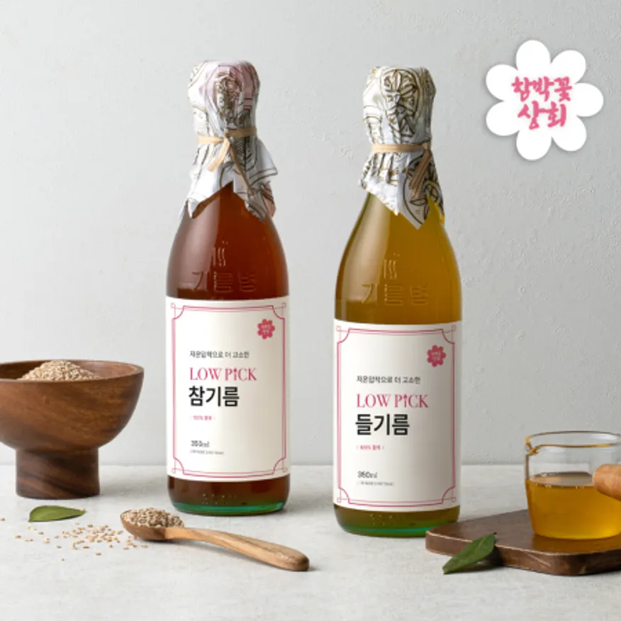 깊은풍미 고소한 저온압착 참기름 350ml*2 이미지